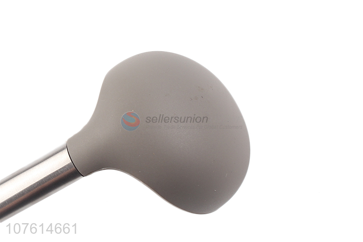 Low price stainless steel handle silicone soup ladle for kitchen