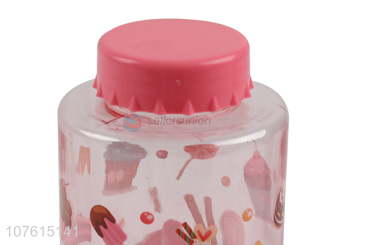 High quality delicate printing plastic water bottle for women and girls
