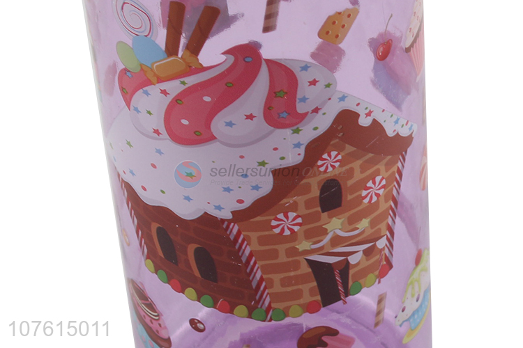 Good sale cupcake printed plastic water bottle fashion drinking bottle