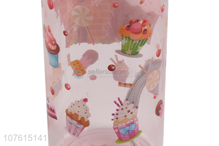 High quality delicate printing plastic water bottle for women and girls