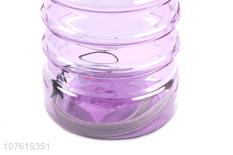 Low price portable transparent colorful bpa free pp material water bottle
