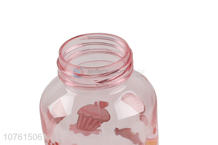 Factory price delicate printing plastic water bottle for women and girls