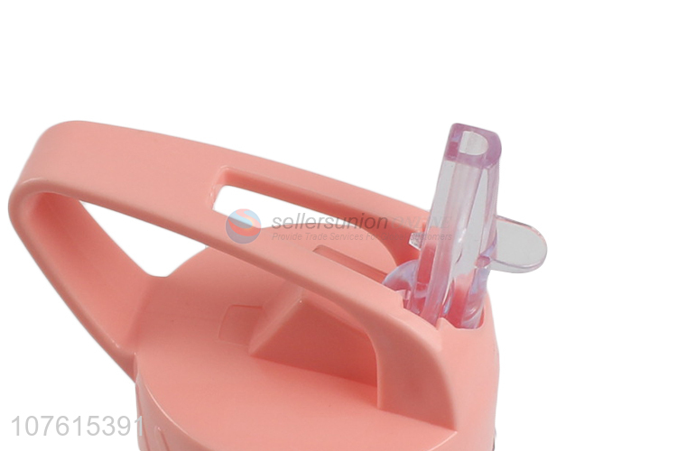 Good quality delicate plastic straw water bottle for women and girls
