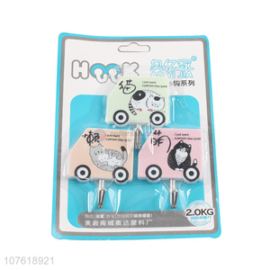 New and fashion wall bathroom hook plastic self adhesive hanger hooks