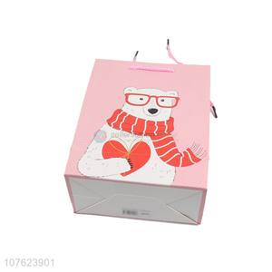 New Style Cute Bear Pattern Paper Gift Bag Cheap Hand Bag