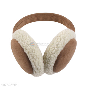 Wholesale unisex winter warm sherpa and suede earmuff ear muff