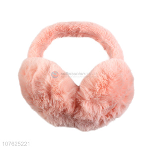 Hot selling foldable faux fur earmuff plush ear muff for winter