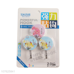 Top seller powerful wall mounted hook traceless adhesive hooks