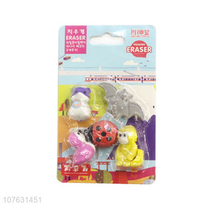 Cartoon Design Animal Shape Eraser Students Stationery