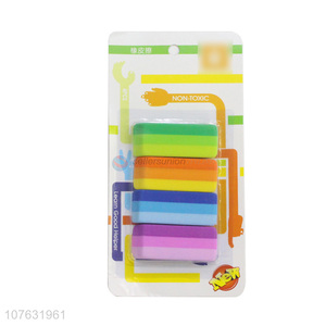 Popular 4 Pieces Colorful Eraser Set Best Stationery