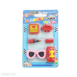 New Product Cartoon 3D Eraser Set For Gift