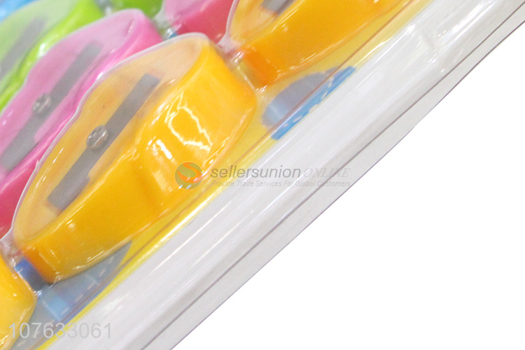 Custom Oval Plastic Apontador Colorful Pencil Sharpener