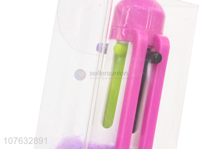 New Arrival Colorful Fluffy Plush Multicolored Ball Point Pen