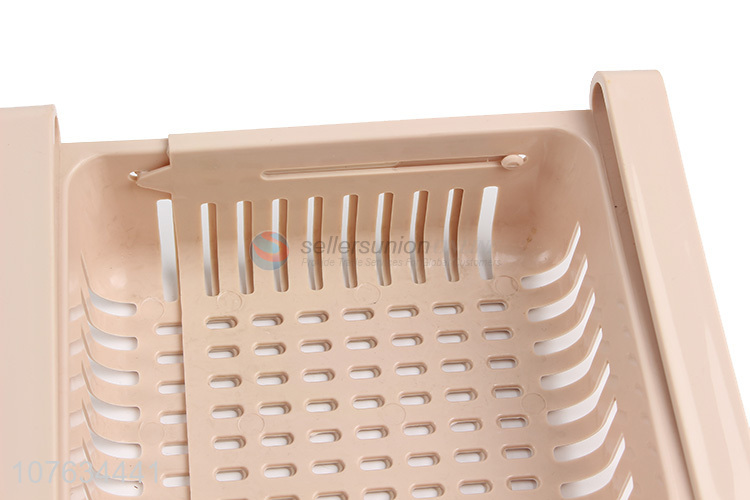 New arrival retractable plastic storage basket vegetable fruit washing drain basket