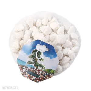 Wholesale fish tank decoration white stones bosai ornaments