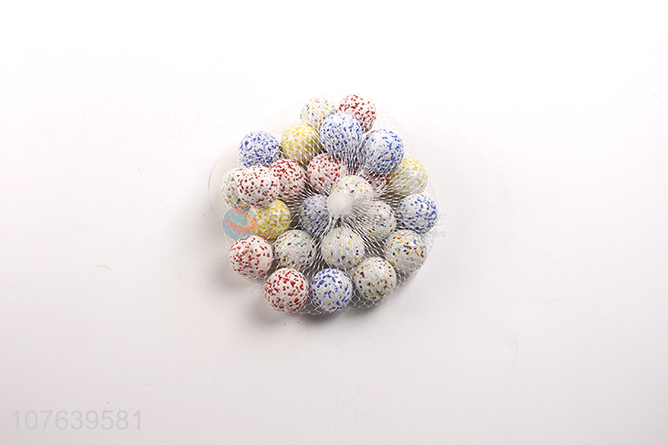 Wholesale Creamy White Sesame Pattern Solid Glass Ball