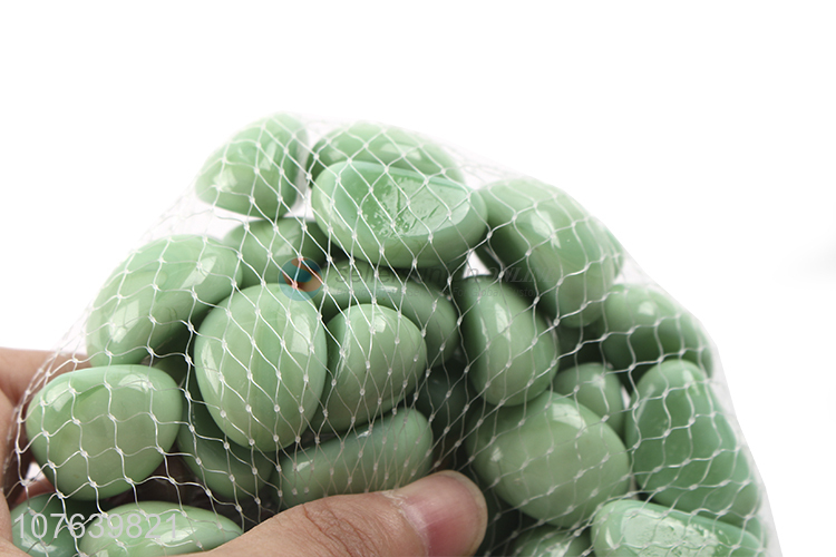 Cheap price green porcelain cashew glass beads