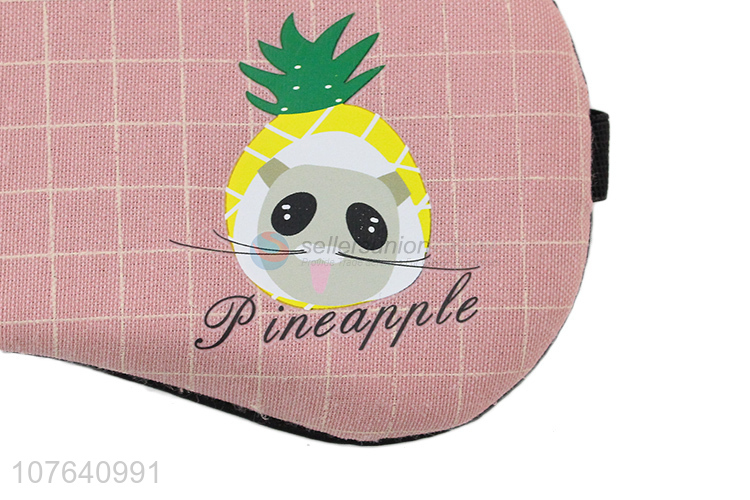 Latest arrival pineapple printed ice pack polyester cotton sleep eye mask