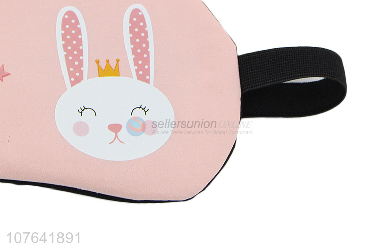 Custom kawaii cartoon rabbit blindfold eye mask blindfold for sleeping