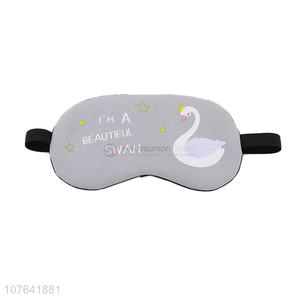 Top seller cartoon swan travel airline cooling eye mask eye patch