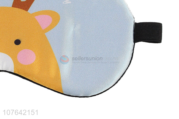 Good quality cartoon deer blindfold adjustable band sleep eye mask