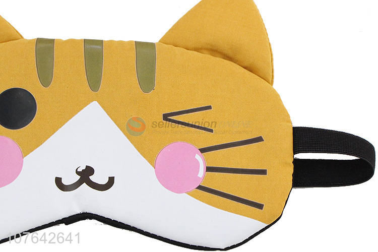 Top seller cartoon cat shape travel airline cooling eye mask eye patch