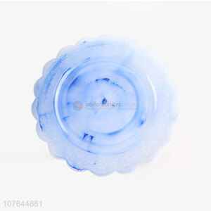 Unique style ink blue transparent fruit plate