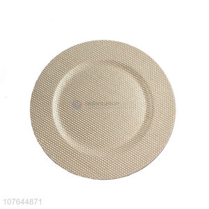 Wholesale Tyrant Golden Retro Melon Seed Plate with Leather Plastic Plate