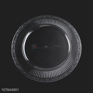 Wholesale round transparent plate plastic fruit plate