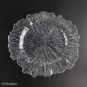 Unique design cracked snowflake plastic fruit plate