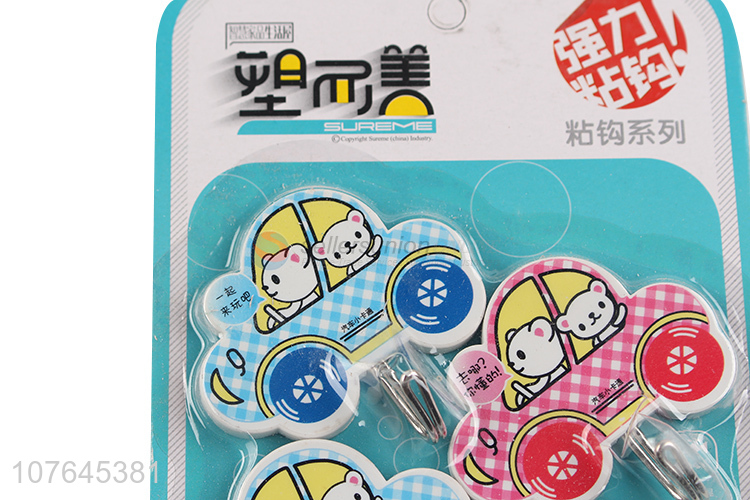 Cute Design Car Shape Sticky Hook Household Coat Hanger
