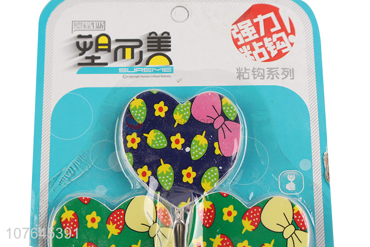 New Style Heart Shape Sticky Hook Fashion Adhesive Hook