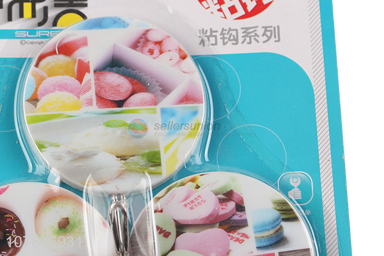 Fashion Printing Colorful Sticky Hook Wall Hook Hat Hook