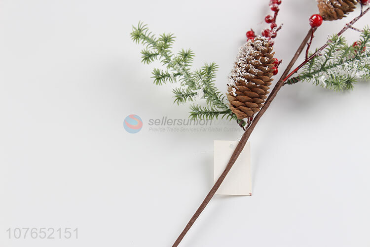 Vase flower arrangement Christmas long branch garland decoration