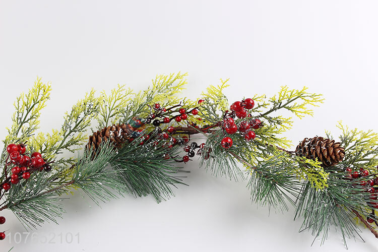 Low price pine cone decoration Christmas day long vine