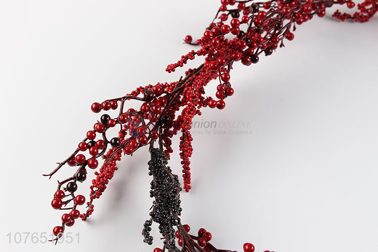 High quality red fruit decoration wreath decoration long vine