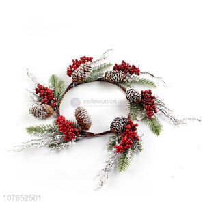 High quality Christmas long vine decoration wreath horns