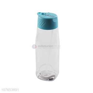 Promotional durable sports bottle straw water bottle with handle