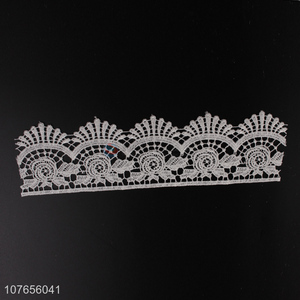 Customized lace ribbon trim flower embroidery with cheap price