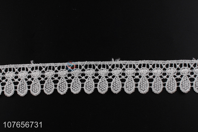 White lace trim decorative embroidery lace trim with top quality