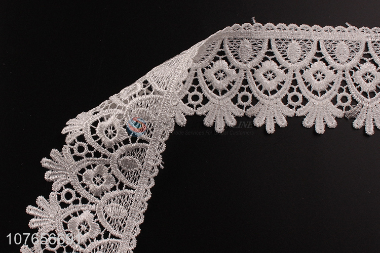 Hot sale embroidery innovation design polyester lace trim