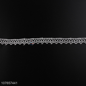 Hot sale polyester decorative lace trim for garment 