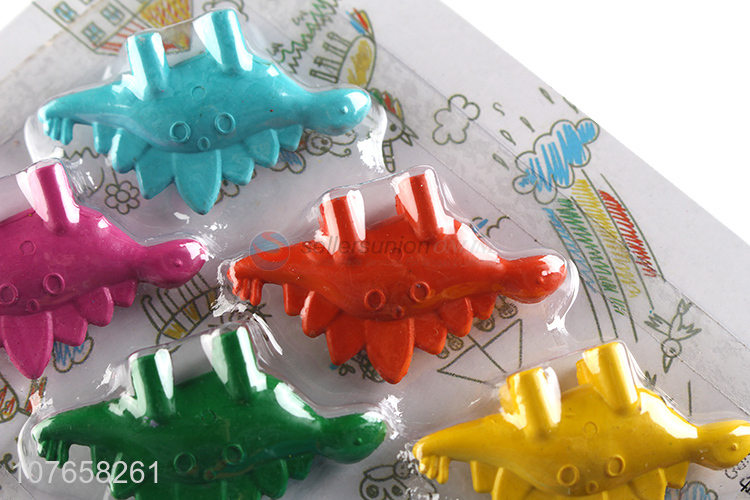 Hot sale stegosaurus shape plastic crayon for children