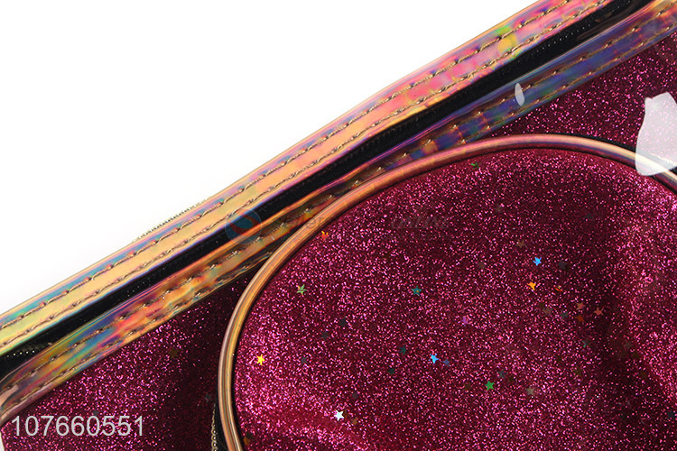 Hot sale frosted simple EVA zipper design portable cosmetic bag set