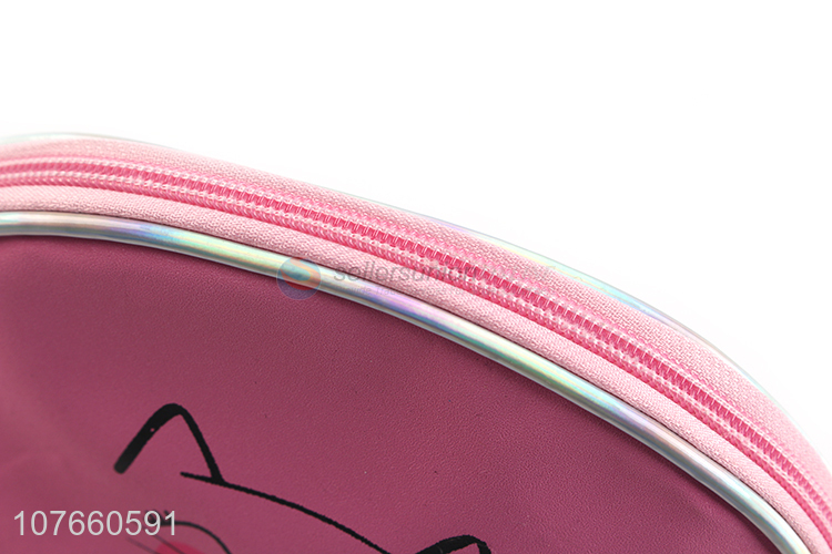 Wholesale pink portable cosmetic handbag travel makeup bag