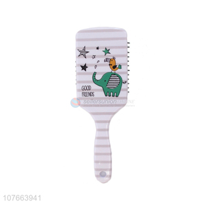 Fashion Printing Plastic Paddle Cushion Hair Brush Detangling Comb