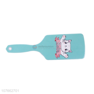 Lovely Cat Pattern Plastic Paddle Massage Hair Brush Best Detangling Comb