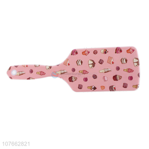 Top Quality Colorful Dessert Pattern Paddle Massage Hair Brush