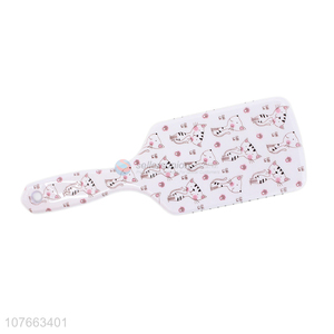 Fashion Cat Pattern Plastic Paddle Cushion Hair Brush Detangling Comb