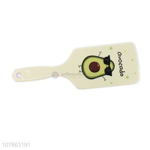 Popular Avocado Pattern Plastic Paddle Hair Comb Massage Hair Brush